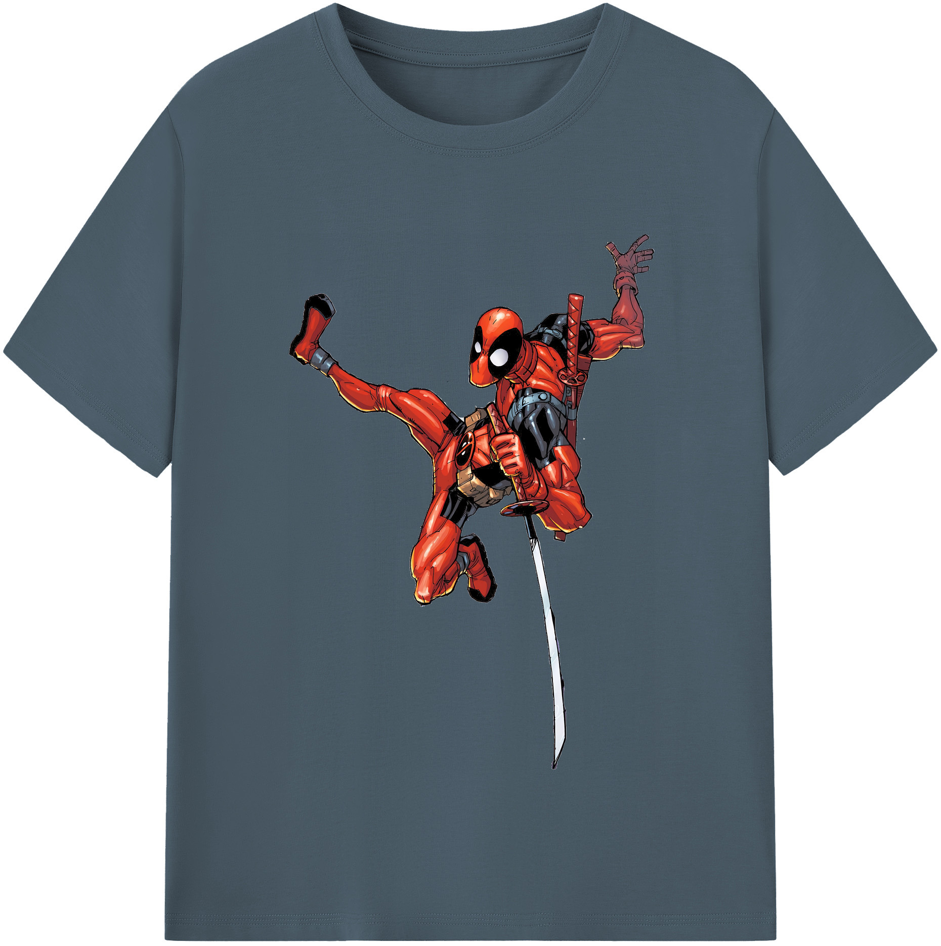 （画像用） Deadpool デッドプール 綿100％半袖Tシャツ（フロントプリント）